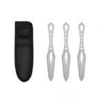 Sport si Outdoor - Camping - Cutite, bricege si accesorii - Cutite si bricege - Set de trei cutite de aruncat, otel inoxidabil, 19 cm , teaca inclusa - Infinity.ro