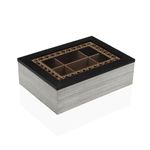 Casa si Gradina - Bucatarie si vesela - Organizare si depozitare bucatarie - Cutii alimentare - Cutie pentru infuzii Versa Negru Lemn MDF 18 x 7,5 x 24 cm - Infinity.ro