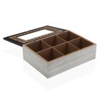 Casa si Gradina - Bucatarie si vesela - Organizare si depozitare bucatarie - Cutii alimentare - Cutie pentru infuzii Versa Negru Lemn MDF 18 x 7,5 x 24 cm - Infinity.ro