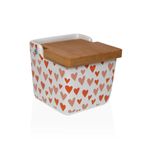 Casa si Gradina - Bucatarie si vesela - Organizare si depozitare bucatarie - Cutii alimentare - Solnita cu capac Versa Amore Ceramica 8,8 x 8,5 x 8,8 cm - Infinity.ro