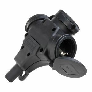 Soclu de priza Kopp 2p+t Negru 250 V Cu Capac
