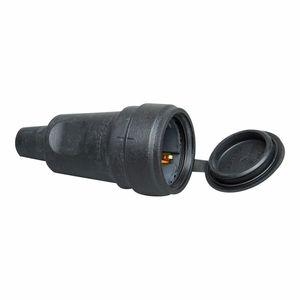 Soclu de priza Kopp 2p+t Negru 230 V Cu Capac