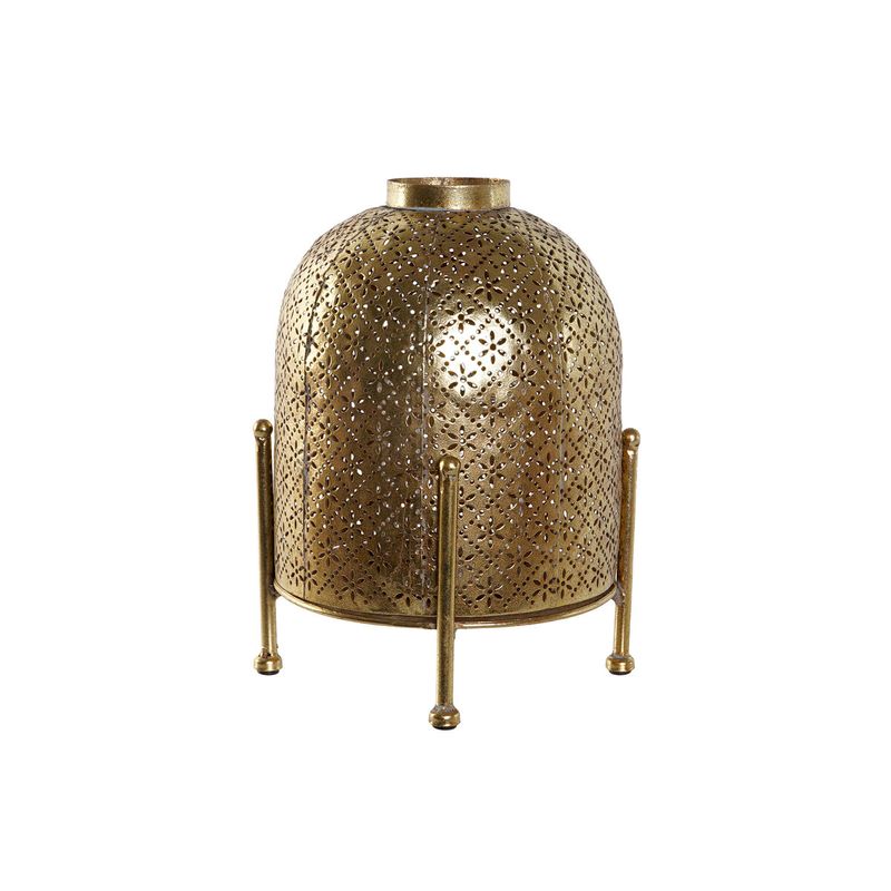 Casa si Gradina - Decoratiuni - Aromaterapie si lumanari - Suporturi lumanari - Suport de Lumanari Home ESPRIT Auriu* Metal Geam 19 x 19 x 24,5 cm - Infinity.ro