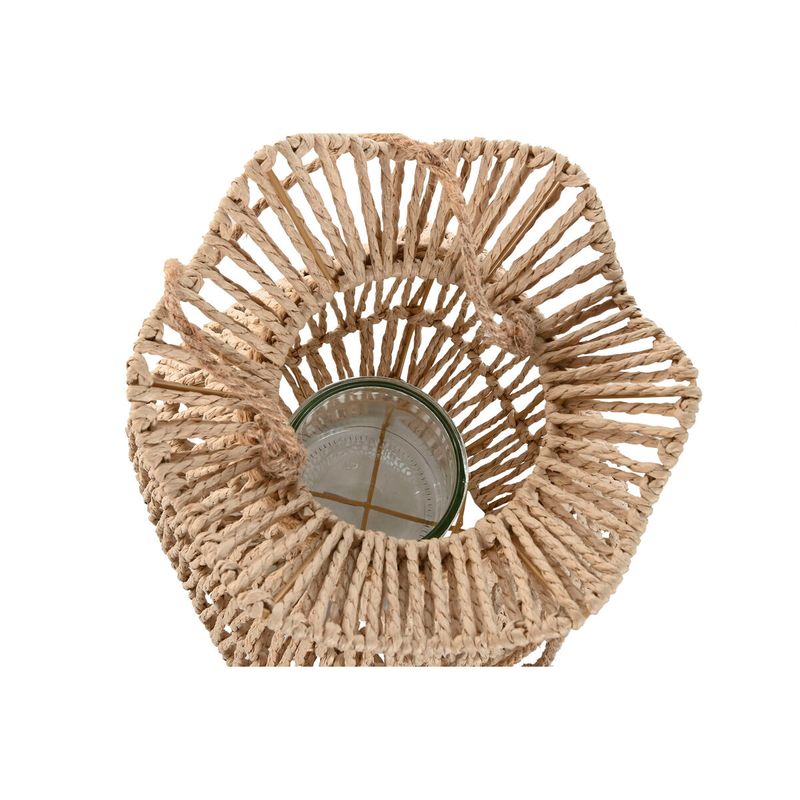 Casa si Gradina - Decoratiuni - Aromaterapie si lumanari - Suporturi lumanari - Suport de Lumanari Home ESPRIT Natural Metal Въже 21 x 21 x 30 cm - Infinity.ro