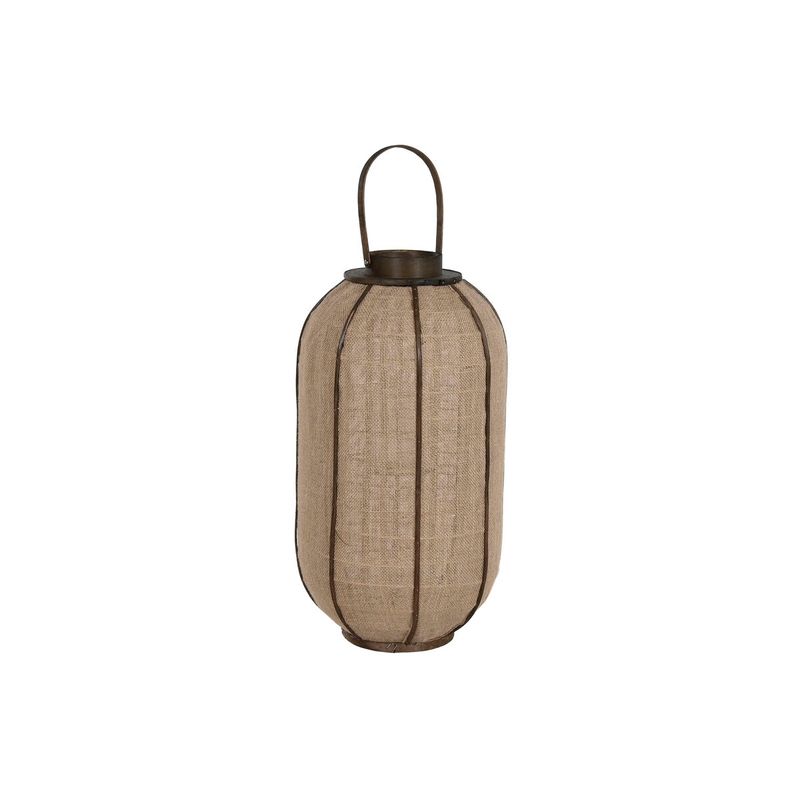 Casa si Gradina - Decoratiuni - Aromaterapie si lumanari - Suporturi lumanari - Suport de Lumanari Home ESPRIT Natural Iuta Bambus 33 x 33 x 61,5 cm - Infinity.ro