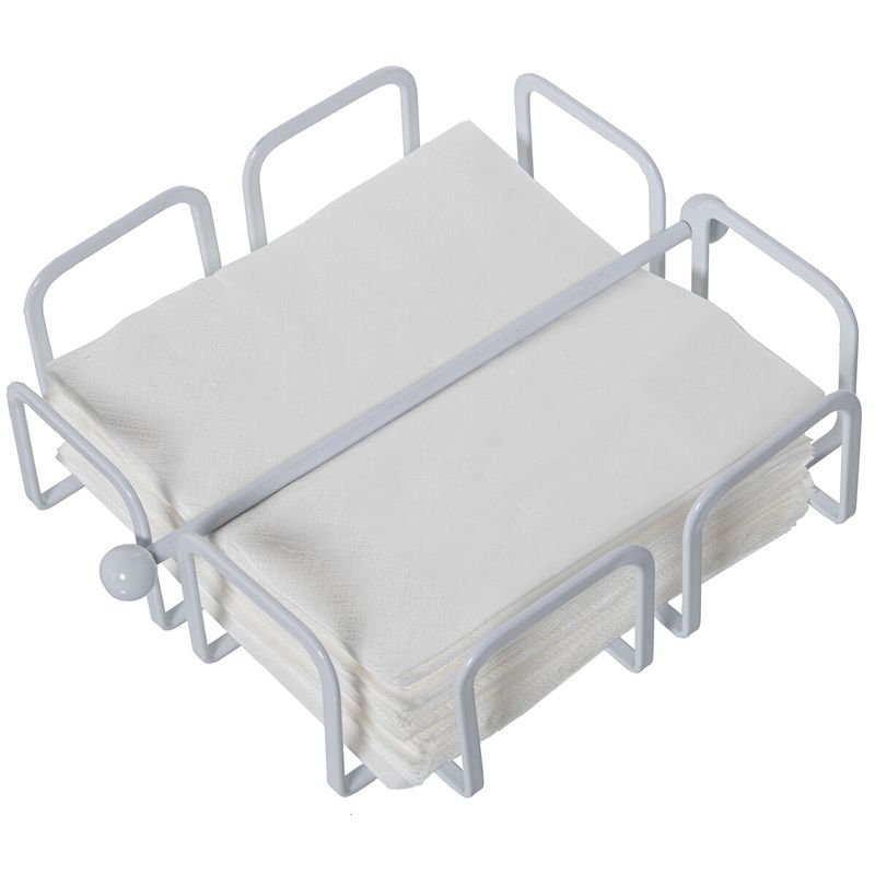 Casa si Gradina - Bucatarie si vesela - Organizare si depozitare bucatarie - Dispensere detergent - Suport de servetele Alexandra House Living Alb Metal 21 x 7 x 21 cm - Infinity.ro