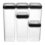 Casa si Gradina - Bucatarie si vesela - Organizare si depozitare bucatarie - Borcane si capace - Staniu Alexandra House Living 82016 Negru Transparent Acrilic Plastic Melamina 2,3 L - Infinity.ro