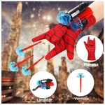 Jucarii, Copii si Bebe - Jucarii si jocuri - Jucarii de rol - Masti si costume copii - Set costum cu muschi, manusa cu ventuze si figurina Spiderman, 3-5 ani - Infinity.ro