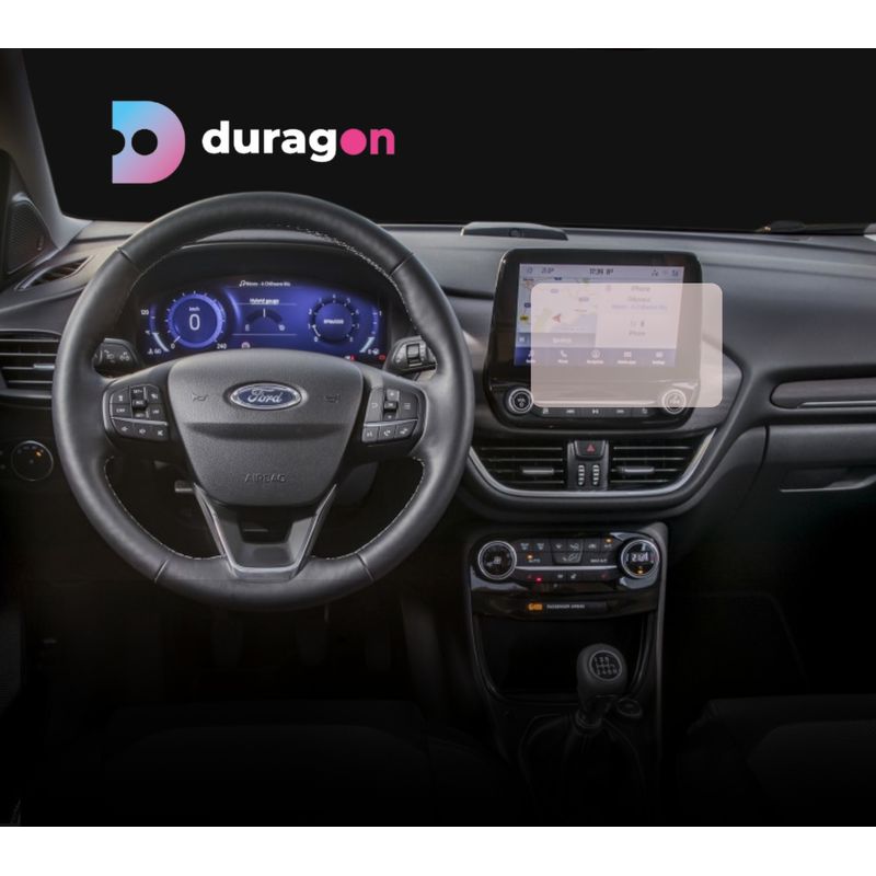 Auto si Moto - Piese auto si accesorii - Interior auto - Bord si accesorii - Folie protectie display, Duragon, Ford Puma 2019-2023, silicon transparent, kit instalare - Infinity.ro