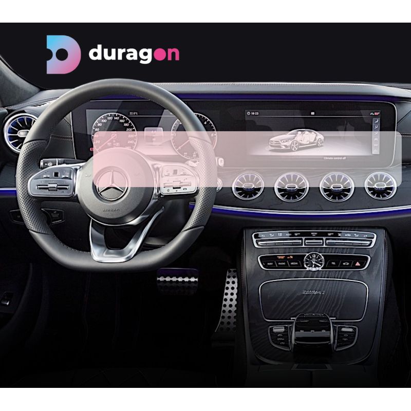 Auto si Moto - Piese auto si accesorii - Interior auto - Bord si accesorii - Folie protectie Mercedes Benz CLS Class (C257) 2018-2021, Duragon, protectie display, silicon mat, kit instalare - Infinity.ro