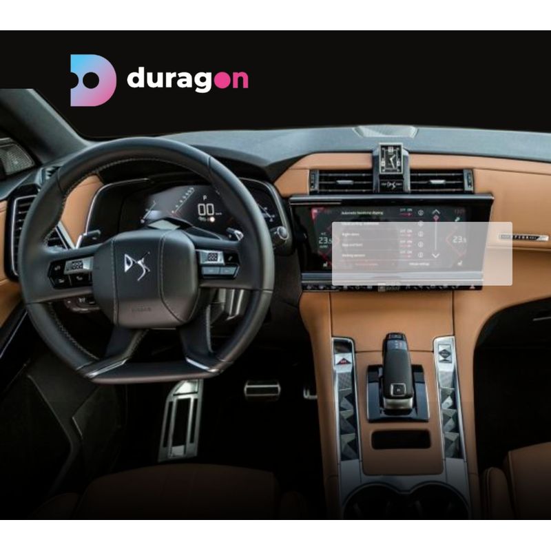 Auto si Moto - Piese auto si accesorii - Interior auto - Bord si accesorii - Folie protectie DS Automobiles DS 7 Crossback 2017-2022, Duragon, protectie display, silicon mat, kit instalare - Infinity.ro