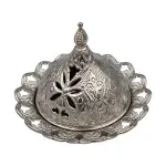 Casa si Gradina - Bucatarie si vesela - Ustensile bucatarie - Tavi servire - Tavita rotund, traditional stil turcesc cu capac din zamac, Ø10.5xh9 cm, EHA - Auriu - Infinity.ro