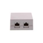 PC, gaming si accesorii - Retelistica - Cabluri si accesorii - Priza dubla UTP cat6 RJ45 neecranat pe tencuiala Well - Infinity.ro