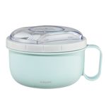 Casa si Gradina - Bucatarie si vesela - Organizare si depozitare bucatarie - Cutii alimentare - Cutie rotunda pranz Xavax To Go cu tacam, microunde, 1100ml, albastru/gri - Infinity.ro