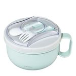 Casa si Gradina - Bucatarie si vesela - Organizare si depozitare bucatarie - Cutii alimentare - Cutie rotunda pranz Xavax To Go cu tacam, microunde, 1100ml, albastru/gri - Infinity.ro