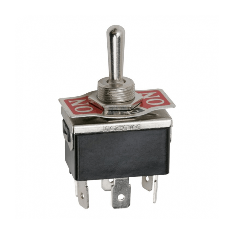 Auto si Moto/Electrice auto/Module si comutatoare - Comutator cu brat 2 circuit 10A 250V ON-OFF-ON cu retinere - Infinity.ro