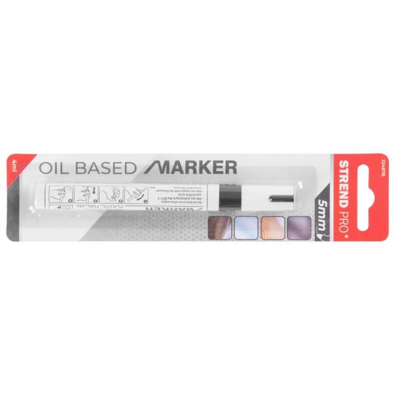 Carti si Birotica - Birotica - Instrumente de scris - Markere si carioci - Marker permanent, negru, pentru metal si sticla, pe baza de ulei, Strend Pro - Infinity.ro