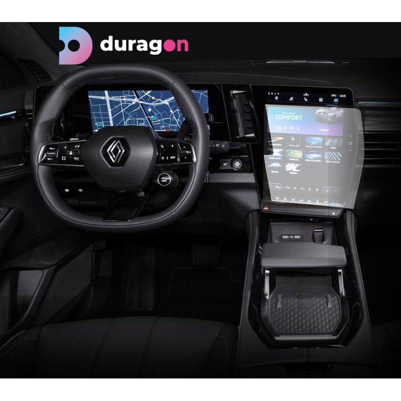 Auto si Moto - Piese auto si accesorii - Interior auto - Bord si accesorii - Folie protectie display, Duragon, Renault Austral 2022+, 12.3 inch, silicon Mat, anti-amprenta, Kit instalare - Infinity.ro
