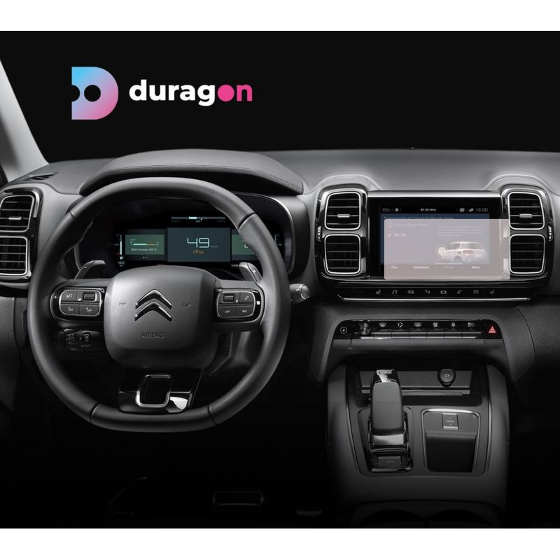 Auto si Moto - Piese auto si accesorii - Interior auto - Bord si accesorii - Folie protectie, Duragon, pentru display, compatibila cu Citroen C5 Aircross 2018+, silicon Mat, kit instalare - Infinity.ro