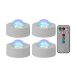 Casa si Gradina - Corpuri si surse de iluminat - Veioze si lampi - Veioze - Set 4 Mini ASTRO RGB cu stroboscop si telecomanda - Infinity.ro