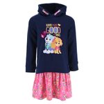 Fashion, accesorii si bijuterii - Copii - Imbracaminte copii - Rochii copii - Rochie fete cu gluga Paw Patrol 104 CM 4 ani, Albastru - Infinity.ro