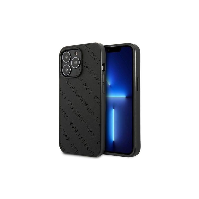 Laptop, Telefoane si Tablete - Telefoane mobile si accesorii - Accesorii Telefoane - Huse telefoane - Husa Karl Lagerfeld pentru Iphone 13 Pro 6.1" Klhcp13lptlk Negru Greu Allover Logo - Infinity.ro