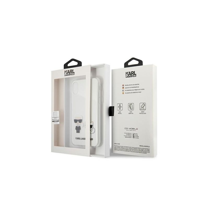 Laptop, Telefoane si Tablete - Telefoane mobile si accesorii - Accesorii Telefoane - Huse telefoane - Husa Karl Lagerfeld pentru Iphone Xs Max Klhci65cktr Hardcase Pc/tpu Ik + Choupette Transparent - Infinity.ro