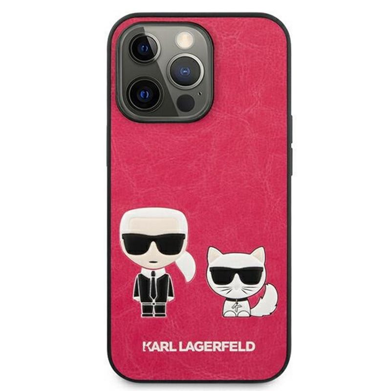Laptop, Telefoane si Tablete - Telefoane mobile si accesorii - Accesorii Telefoane - Huse telefoane - Husa Karl Lagerfeld pentru Iphone 13 Pro Max 6.7" Klhcp13xpcuskcp Fushia Greu Iconic Karl & Choupette - Infinity.ro