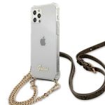 Laptop, Telefoane si Tablete - Telefoane mobile si accesorii - Accesorii Telefoane - Huse telefoane - Husa Guess pentru Iphone 12/12 Pro 6 "1" Guhcp12mkc4gsgo Husa Tare Transparenta 4g Gold Chain - Infinity.ro