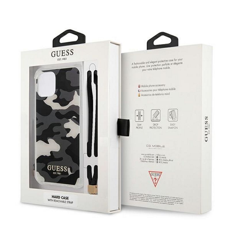 Laptop, Telefoane si Tablete - Telefoane mobile si accesorii - Accesorii Telefoane - Huse telefoane - Husa Guess pentru Iphone 11 Guhcn61ksarbk Negru Greu Camo Collection - Infinity.ro