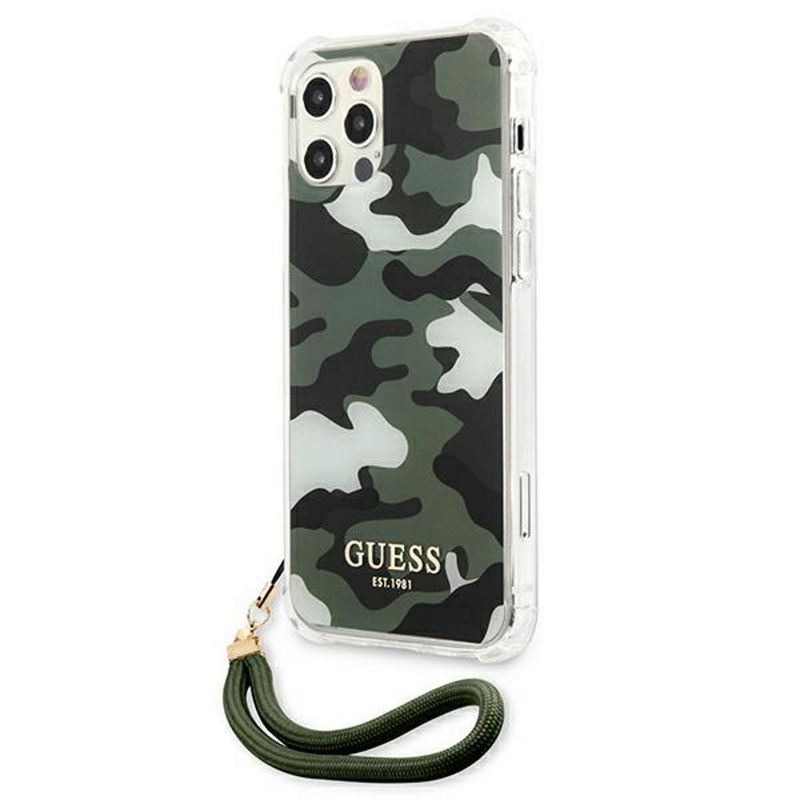 Laptop, Telefoane si Tablete - Telefoane mobile si accesorii - Accesorii Telefoane - Huse telefoane - Husa Guess pentru Iphone 12 Pro Max 6 "7" Guhcp12lksarka Kaki Hard Case Camo Collection - Infinity.ro
