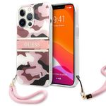 Laptop, Telefoane si Tablete - Telefoane mobile si accesorii - Accesorii Telefoane - Huse telefoane - Husa Guess pentru Iphone 13 Pro/13 6 "1" Guhcp13lkcabpi Husa Tare Roz Camo Strap Collection - Infinity.ro