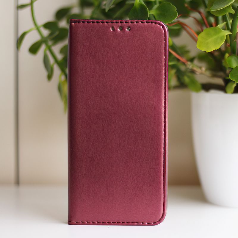 Laptop, Telefoane si Tablete - Telefoane mobile si accesorii - Accesorii Telefoane - Huse telefoane - Husa Smart Magnetic pentru Xiaomi Redmi Note 12 5g (global)/poco X5 Burgundy - Infinity.ro