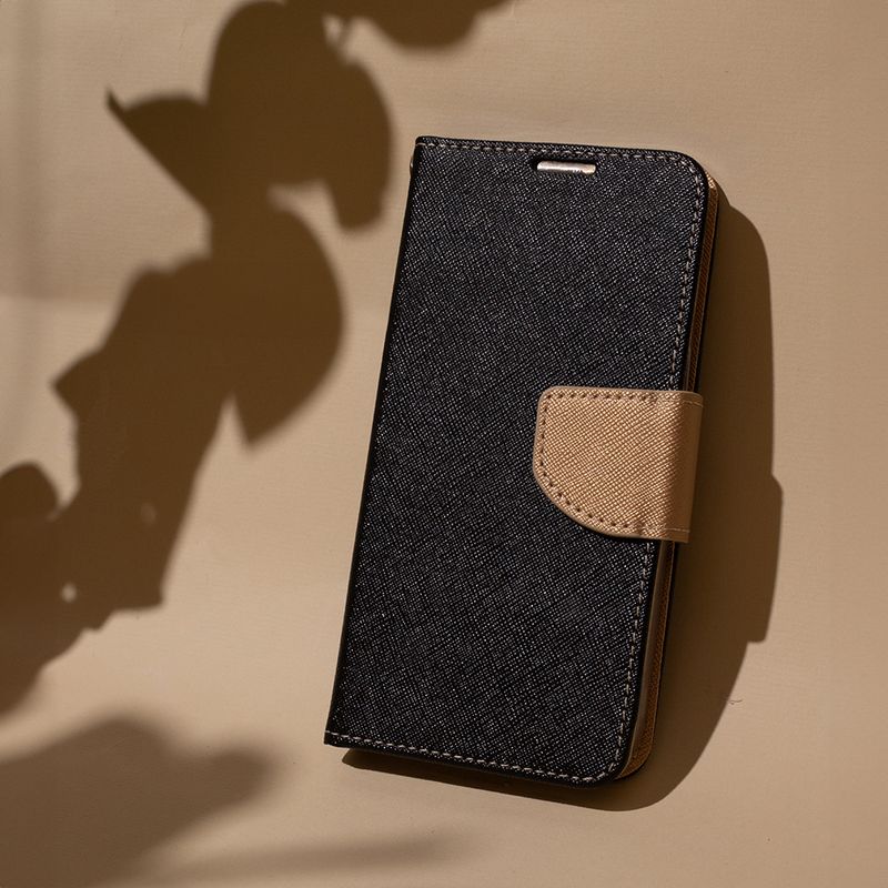 Laptop, Telefoane si Tablete - Telefoane mobile si accesorii - Accesorii Telefoane - Huse telefoane - Husa Smart Fancy pentru Xiaomi Redmi 12c Negru-auriu - Infinity.ro