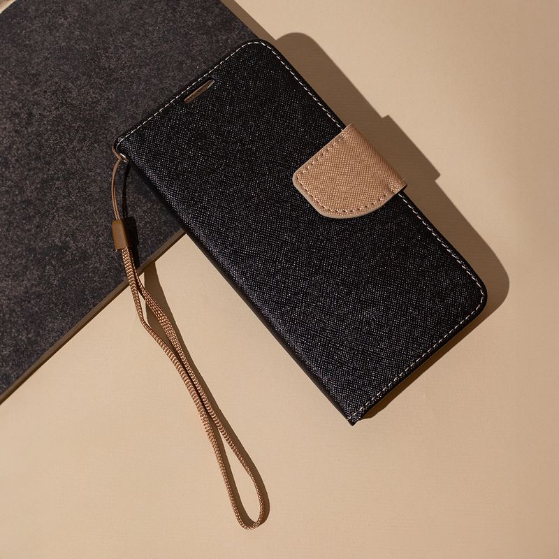 Laptop, Telefoane si Tablete - Telefoane mobile si accesorii - Accesorii Telefoane - Huse telefoane - Husa Smart Fancy pentru Xiaomi Redmi 12c Negru-auriu - Infinity.ro