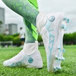 Sport si Outdoor - Echipament Sportiv - Incaltaminte sport - Pantofi sport - Ghete de fotbal MBrands, 8.2 cu glezna, crampoane, culoarea alb 35 - Infinity.ro