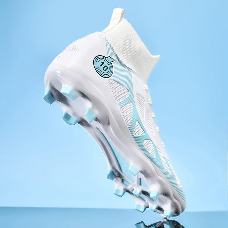 Sport si Outdoor - Echipament Sportiv - Incaltaminte sport - Pantofi sport - Ghete de fotbal MBrands, 8.2 cu glezna, crampoane, culoarea alb 39 - Infinity.ro