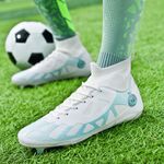 Sport si Outdoor - Echipament Sportiv - Incaltaminte sport - Pantofi sport - Ghete de fotbal MBrands, 8.2 cu glezna, crampoane, culoarea alb 39 - Infinity.ro