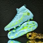 Sport si Outdoor - Echipament Sportiv - Incaltaminte sport - Pantofi sport - Ghete de fotbal MBrands, 8.2 cu glezna, crampoane, culoarea verde 44 - Infinity.ro