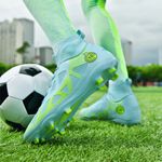 Sport si Outdoor - Echipament Sportiv - Incaltaminte sport - Pantofi sport - Ghete de fotbal MBrands, 8.2 cu glezna, crampoane, culoarea verde 44 - Infinity.ro
