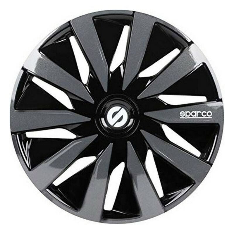 Auto si Moto - Anvelope si jante - Accesorii roti - Capace roti - Capac de roata Sparco Lazio Negru/Gri 14" (4 uds) - Infinity.ro
