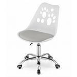 Casa si Gradina - Mobilier - Scaune si fotolii - Scaune - Scaun de birou, Print, rotativ, PP, alb si gri, 50x57x81.5-93.5 cm - Infinity.ro
