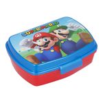 Casa si Gradina - Bucatarie si vesela - Organizare si depozitare bucatarie - Cutii alimentare - Cutie pentru Sandwich Super Mario Plastic Rosu Albastru (17 x 5.6 x 13.3 cm) - Infinity.ro