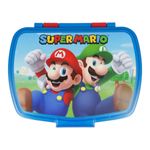 Casa si Gradina - Bucatarie si vesela - Organizare si depozitare bucatarie - Cutii alimentare - Cutie pentru Sandwich Super Mario Plastic Rosu Albastru (17 x 5.6 x 13.3 cm) - Infinity.ro