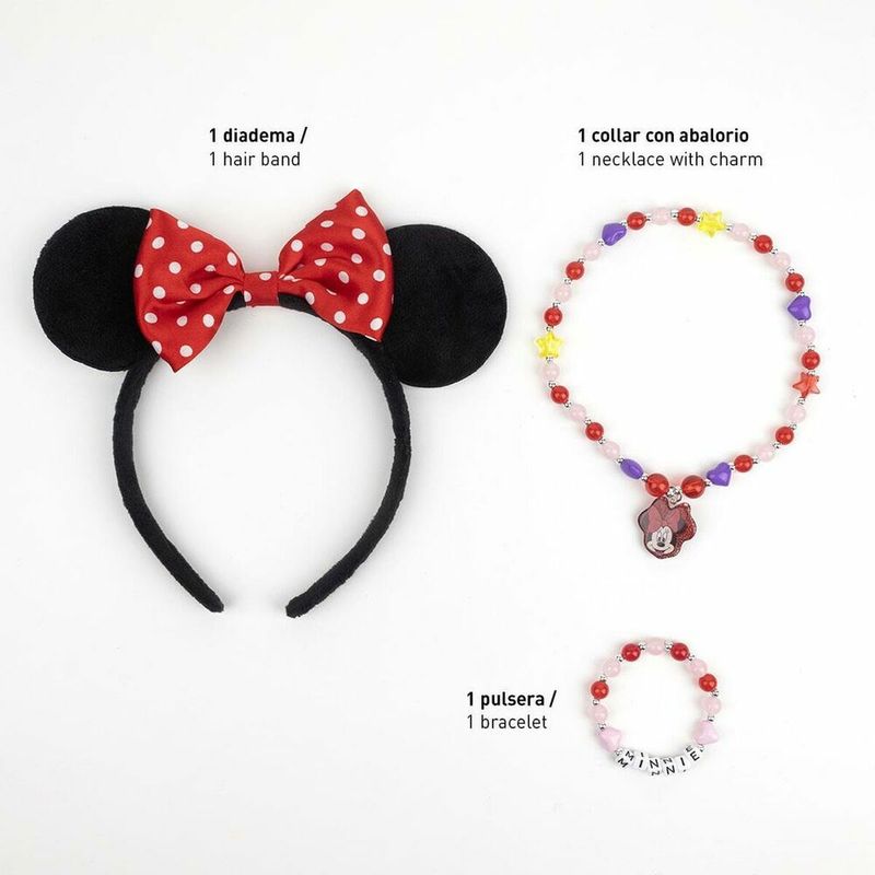 Casa si Gradina - Decoratiuni - Decoratiuni petrecere - Masti si costume carnaval - Set de accesorii Minnie Mouse Multicolor 3 Piese - Infinity.ro