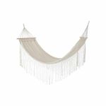 Casa si Gradina - Mobilier - Mobilier copii - Balansoare, leagane si hamace - Hamac DKD Home Decor Bej Poliester Bumbac Pin Franjuri (280 x 100 x 130 cm) - Infinity.ro