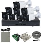 Casa si Gradina - Electrice - Smart Home - Camere de supraveghere - Kit supraveghere analog Dahua 8 camere 5MP lentila 3.6mm IR/lumina alba 40m microfon, DVR 8 canale 8MP 4K si accesorii - Infinity.ro