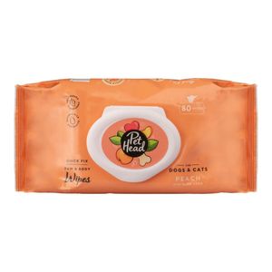 Servetele umede pentru animale de companie  Pet Head Quick Fix Piersica (80 uds)