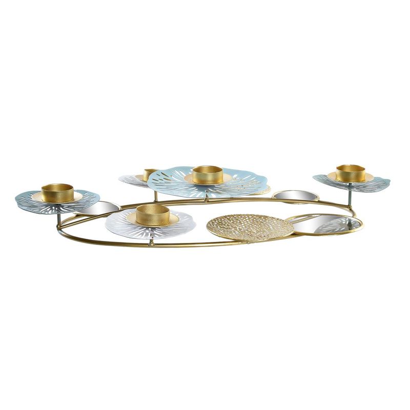 Casa si Gradina - Decoratiuni - Aromaterapie si lumanari - Suporturi lumanari - Candelabru DKD Home Decor Oglinda Auriu* Metal Menta Nufar (54 x 33 x 8 cm) - Infinity.ro