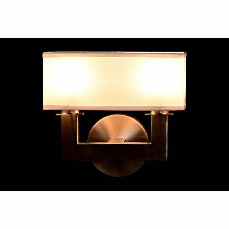 Casa si Gradina - Corpuri si surse de iluminat - Plafoniere, aplice si spoturi - Lampa de Perete DKD Home Decor Argintiu Metal Poliester Alb 220 V 40 W (25 x 14 x 24 cm) - Infinity.ro